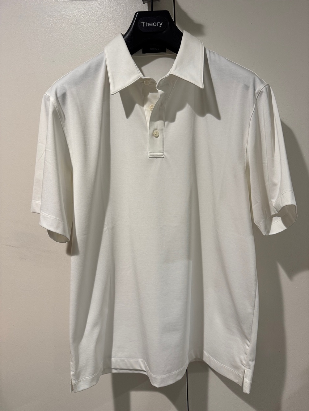 Theory Men's Ronan Short Sleeve Polo in White, M